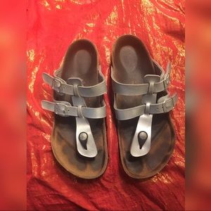 Birkenstock silver sandals